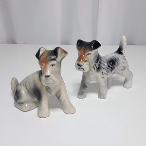 2 Vintage Schnauzer Dogs China Figurines Circa 1950s-60s  #5